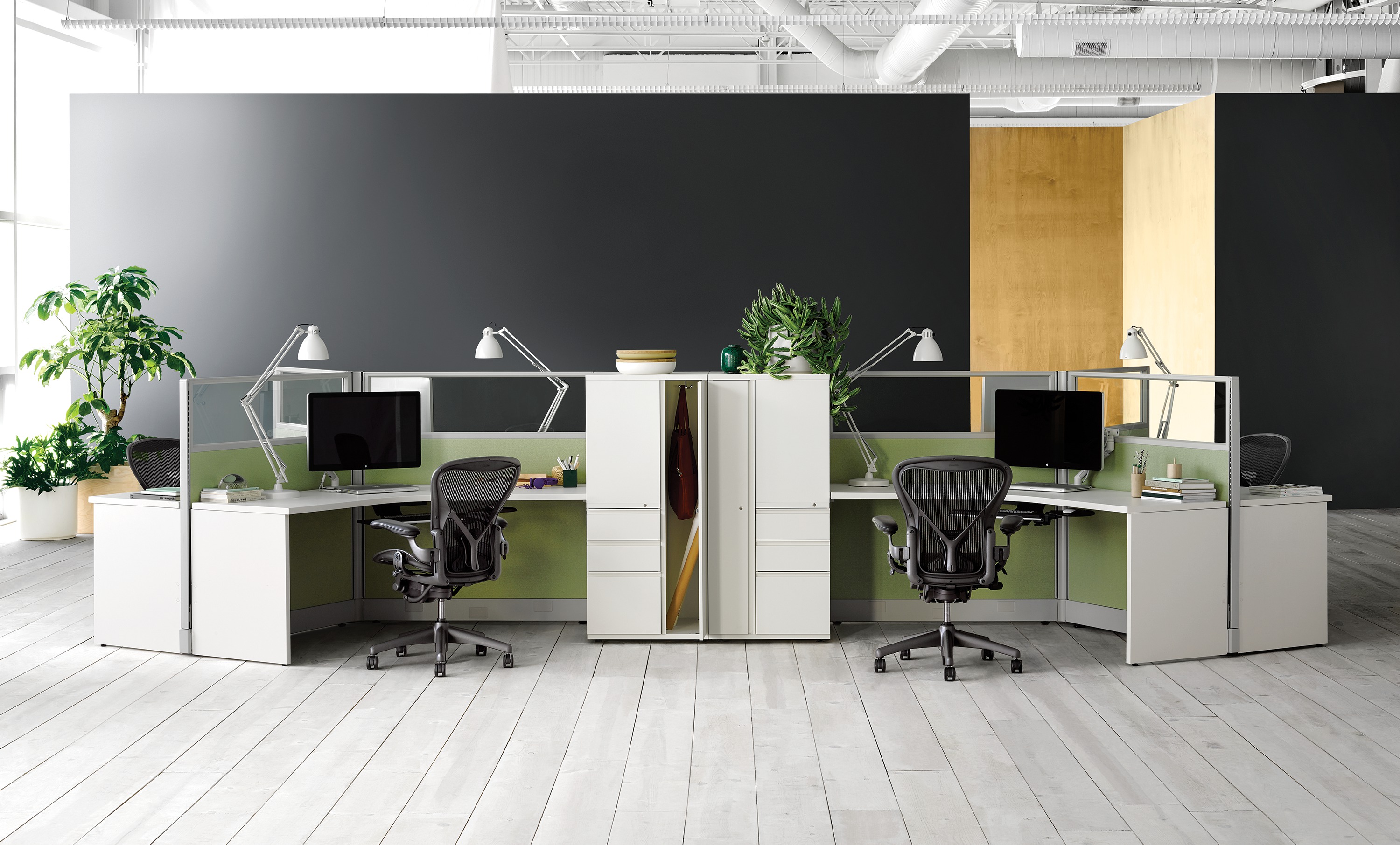 办公屏风|屏风工作站|办公家具|万象城(中国)家具|Action Office 开放式办公区屏风卡位